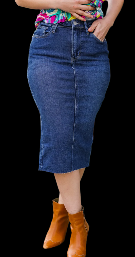 High Waist Denim Skirt